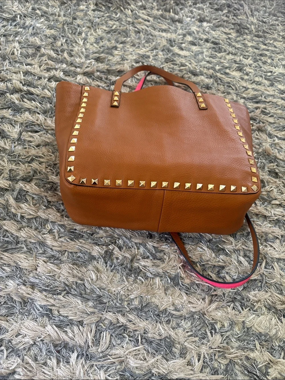 Valentino alligator skin pink/brown reversible bag Limited Collector Piece New